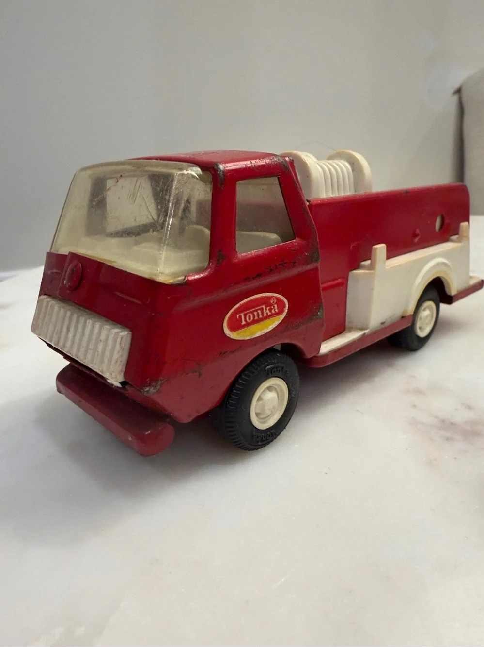 Vintage Tonka‎ Fire Truck Pressed Steel Red Utility Truck Toy 1960s 1970s